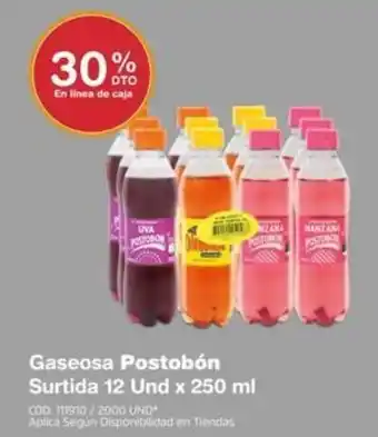 Makro Gaseosa Postobón Surtida 12 und x 250ml oferta