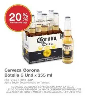 Makro Cerveza Corona botella 6 und x 355ml oferta