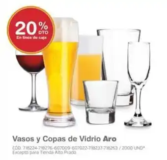 Makro Vasos y Copas de Vidrio Aro oferta