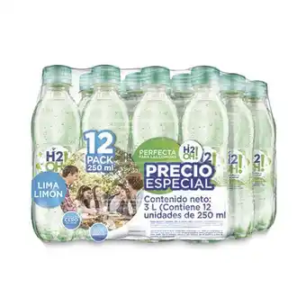 Makro Agua saborizada h2o lima limon 250mlx12u oferta