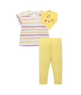 Offcorss Conjunto camiseta manga corta + leggings + pañoleta para recién nacida oferta
