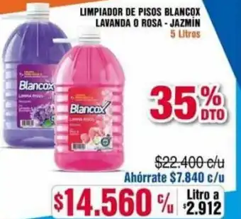 Alkosto Limpiador de Pisos Blancox Lavanda o Rosa - Jazmin 5L oferta