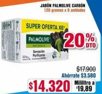 Alkosto Jabón Palmolive Carbón 120g x 6Unid oferta
