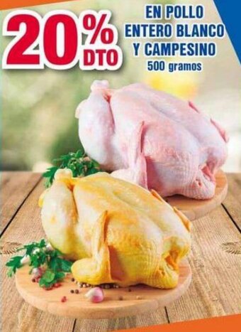 Alkosto En Pollo Entero Blanco y Campesino 500g oferta