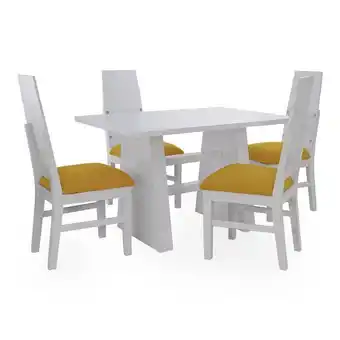 IBG Comedor ibg boston 4 puestos blanco mostaza oferta