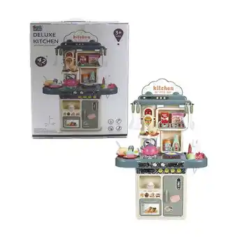 Set de cocina de juguete verde 42 piezas deluxe kitchen
