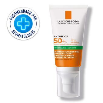 Cruz verde Protector solar anti brillo anthelios gel toque seco sin color spf 50+ tubo x 50 ml oferta
