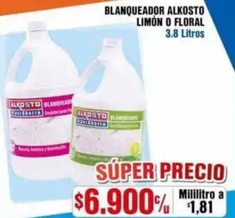 Blanqueador Alkosto Limón o Floral 3,8L