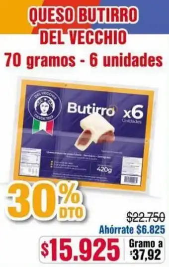 Alkosto Queso Butirro Del Vecchio 70g - 6 Unid oferta