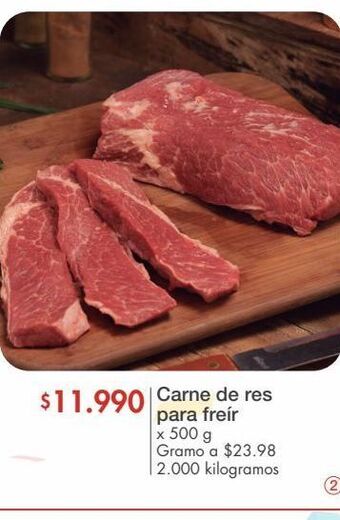 Metro Carne de res para freír oferta