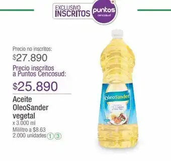 Jumbo Aceite oleosander vegetal x 3.000 m oferta