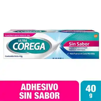 Droguerías Colsubsidio Corega crema adhesiva para prótesis dental sin sabor 40 gr oferta