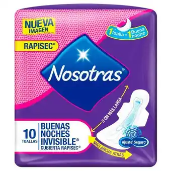 Droguerías Colsubsidio Toallas higienicas nosotras buenas noches invisible oferta