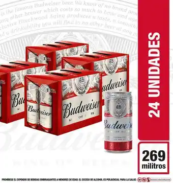 Makro Cerveza budweiser lata 269mlx24u oferta