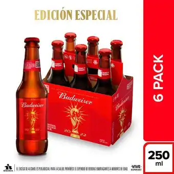 Makro Cerveza budweiser botella 250mlx6u oferta