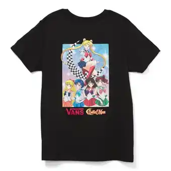 Vans Camiseta manga corta negra bff crew sailor moon mujer vans oferta