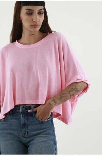 Tennis Camiseta rosada de silueta amplia para mujer oferta