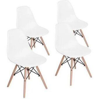 Linio Sillas eames silla minimalista moderna paquete de 4 oferta