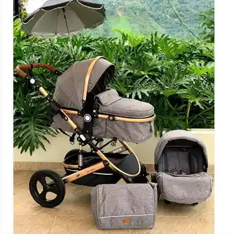 Éxito Coche para bebes tipo moises cynebaby redondo gris con portabebe oferta