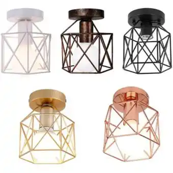 Linio Lampara colgante de techo estilo nordico vintage color metal oferta