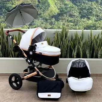 Éxito Coche para bebe moises cynebaby o gesebaby blanco con portabebe oferta