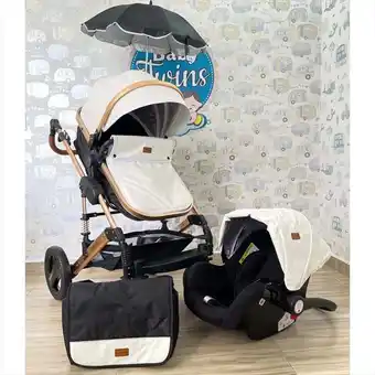 Éxito Coche para bebes tipo moises cynebaby con portabebe blanco oferta