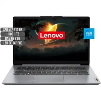 Linio Portatil lenovo intel dua lcore solido 512gb+hhd 1tb ram 8gb led 14 full hd oferta