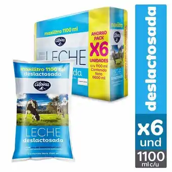 Superdroguería Olímpica Leche uht alpina deslactosada 1,1 lt x6 unds oferta