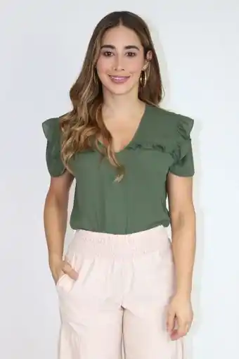 Unipunto Blusa en chifón manga corta oferta