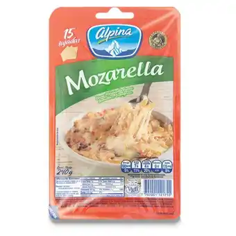 Makro Queso mozarella alpina tajado 240gen15u oferta
