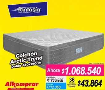 Alkomprar Fantasía Colchón Arctic Trend Dobel 140 x 190cm oferta
