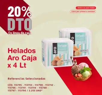 Makro Helados Aro Caja x 4lt oferta