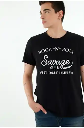Tennis Camiseta negra savage para hombre oferta