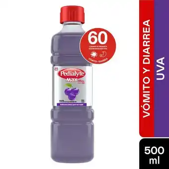 Pedialyte max 60 con zinc uva solucion oral