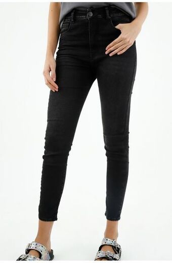 Tennis Jean jegging negro para mujer oferta