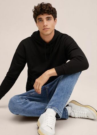 Mango Sudadera algodón capucha oferta