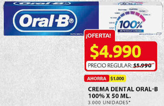 Ara Crema Dental Oral-B 100% x 50ml oferta