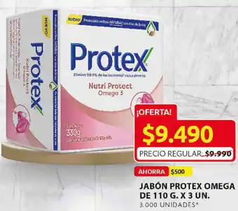 Ara Jabón BProtex Omega de 110g x 3un oferta