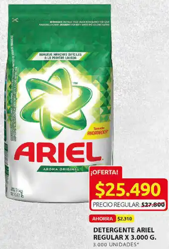 Ara Detergente Ariel Regular 3000g oferta