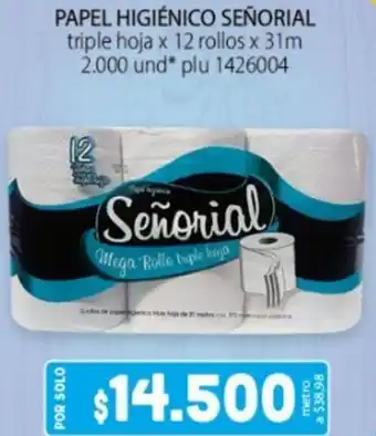Colsubsidio Papel Higiénico Señorial 12 Rollos x 31m oferta