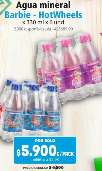 Colsubsidio Agua Mineral Babie-HotWheels 330ml x 6und oferta