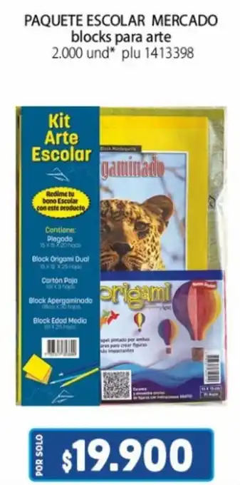 Colsubsidio Paqute Escolar Mercado Blocks para Arte 2000 und oferta