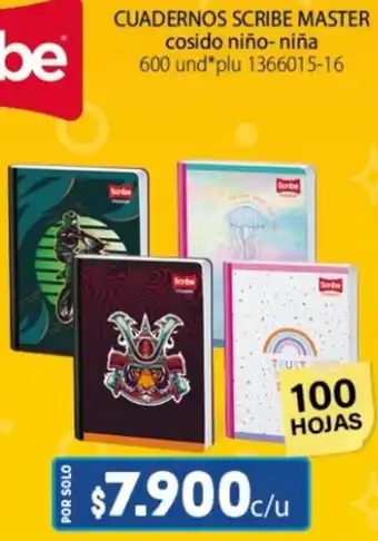Colsubsidio Cuadernos Scribe Master Cosido Niño-Niña 600 und oferta