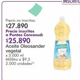 Aceite oleosander vegetal x 3000ml