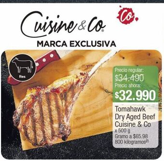 Jumbo Tomahawk dry aged beef cuisine & co x 500 g oferta