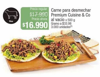Jumbo Carne para desmechar premium cuisine & co al vacío x 500 g oferta