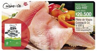 Jumbo Filete de tilapia cuisine & co x 500 g oferta