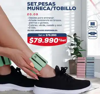 Tiendas D1 Set Pesas Muñeca/ Tobillo oferta