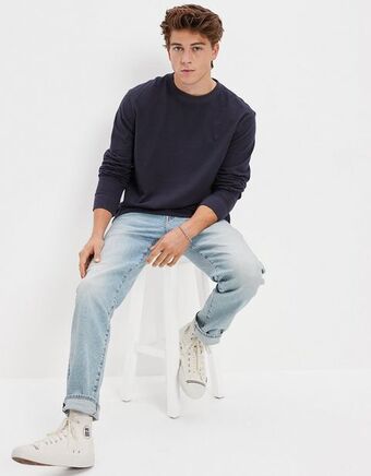 American Eagle Camiseta icónica ae manga larga ultra suave oferta