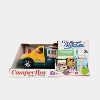 Panamericana Casa rodante con muñeca y accesorios, verde/amarillo oferta